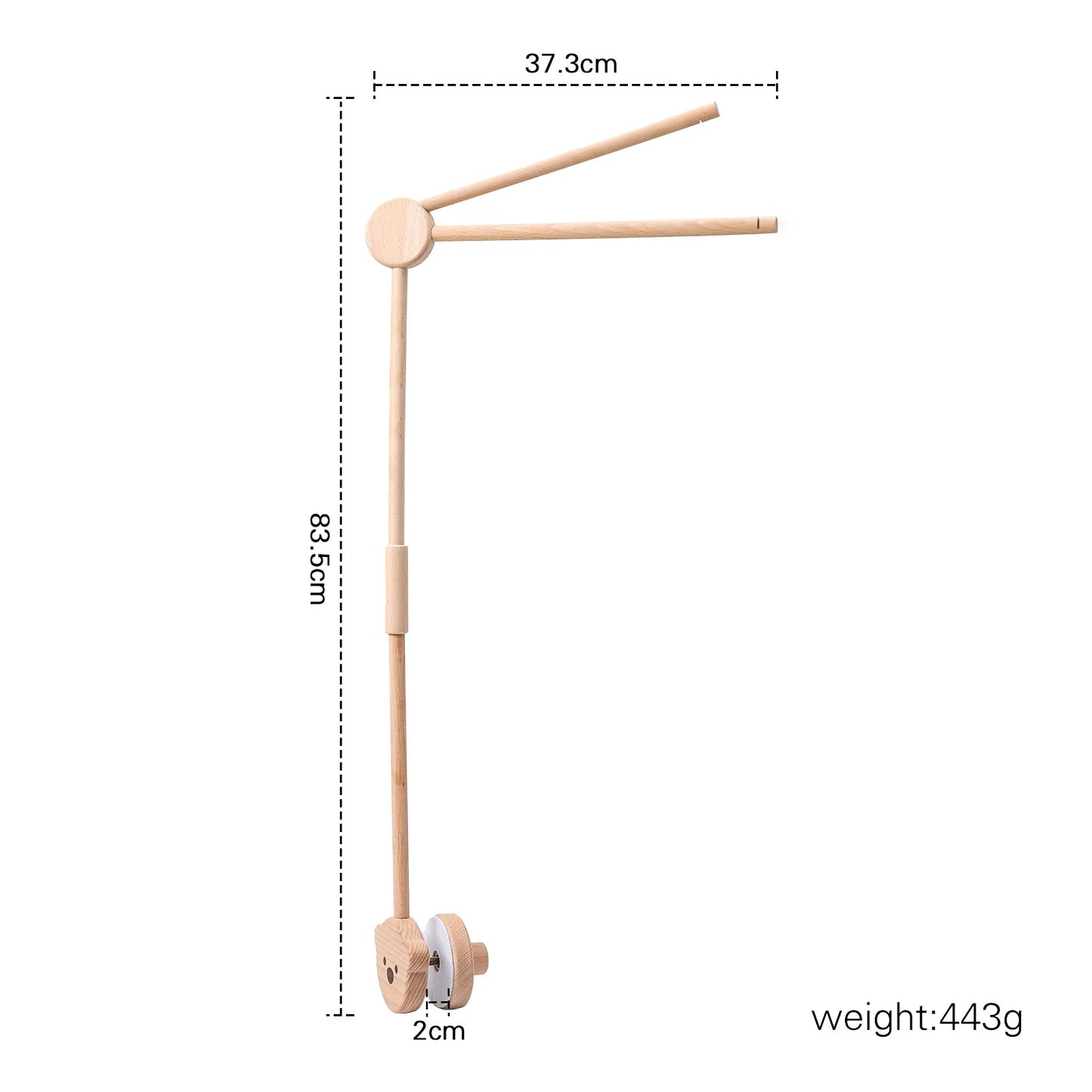 Baby Crib Mobile Rattle Toy For 0-12 Months Cartoon Felt Forest Animal Bed Bell Hanging Wooden Bracket Mobile Newbaby Rattle Toy