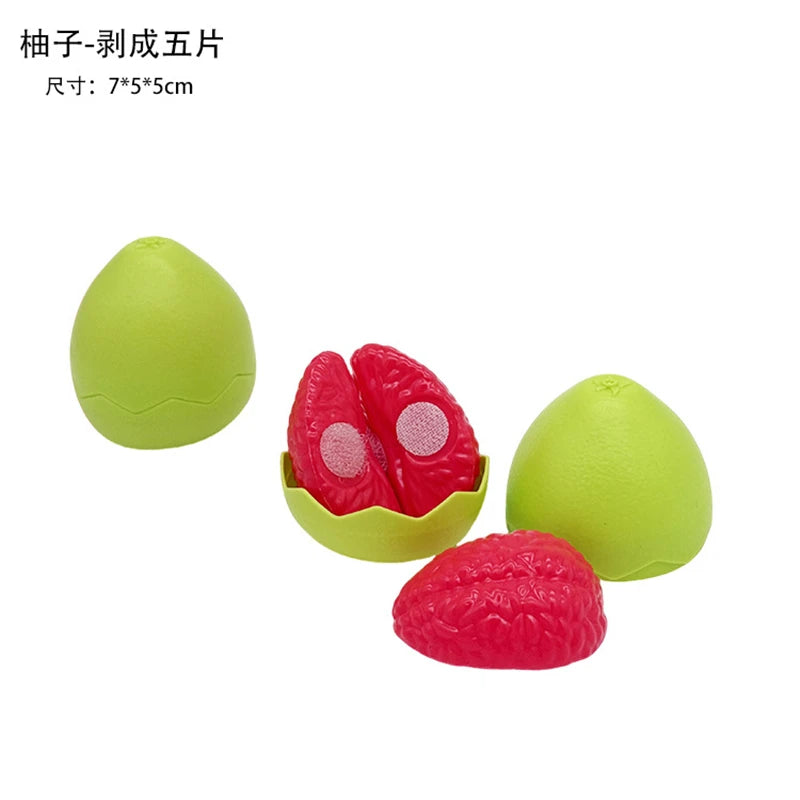 1Pcs Montessori Paste Chechele Simulation Durian Grapefruit Cherry Educational Toy Play House Decompress Educational Toy Gift
